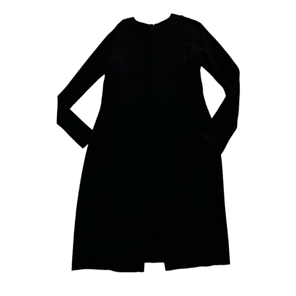 Vintage Gianni Versace Black Midi Dress Cut Out Long Sleeve Size 46 Read - Picture 2 of 10